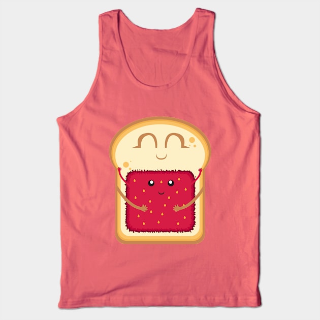 Breakfast Strawberry toast Tank Top by Alessandro Aru